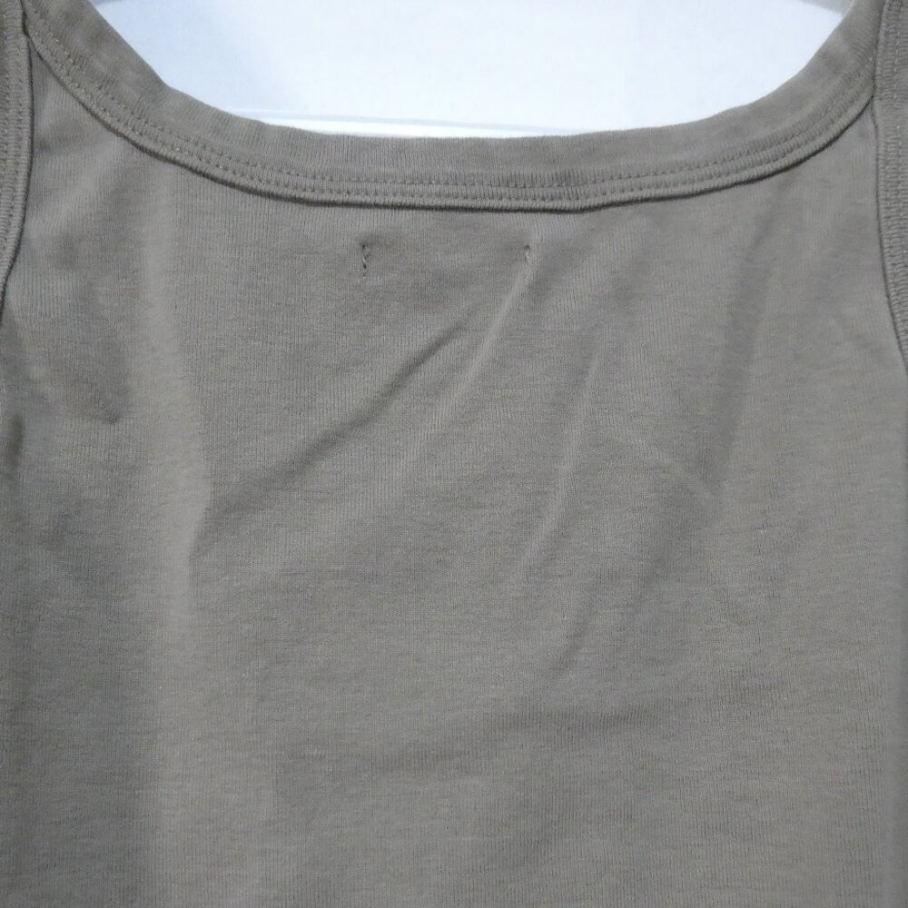 LADY HATHAWAY DESIGN STUDIO | large | Olive Green Embellished  Cotton Tank Top - Picture 9 of 12